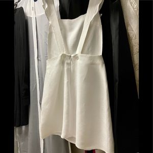 White Linen Reformation mini dress